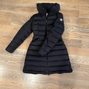 Women’s 0 black moncler down long jacket